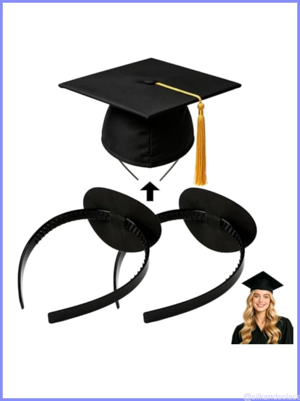 Graduation Cap Headband Insert Firm Anti-Fall Cap Accessory for Ceremony